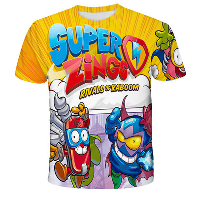 2022 година Super Zings T Shirt Детска аниме игра Streetwear Детска тениска с къс ръкав Superzings Tshirt Детски дрехи Топове