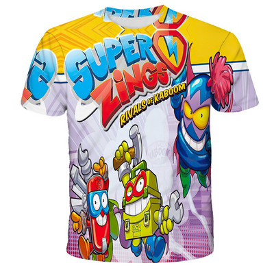 2022 година Super Zings T Shirt Детска аниме игра Streetwear Детска тениска с къс ръкав Superzings Tshirt Детски дрехи Топове