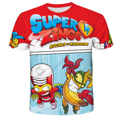 2022 година Super Zings T Shirt Детска аниме игра Streetwear Детска тениска с къс ръкав Superzings Tshirt Детски дрехи Топове