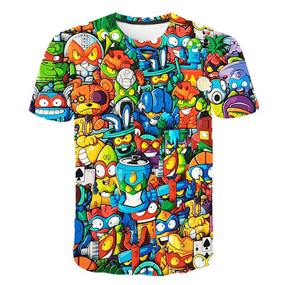 2022 година Super Zings T Shirt Детска аниме игра Streetwear Детска тениска с къс ръкав Superzings Tshirt Детски дрехи Топове