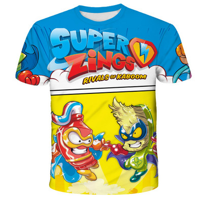 2022 година Super Zings T Shirt Детска аниме игра Streetwear Детска тениска с къс ръкав Superzings Tshirt Детски дрехи Топове