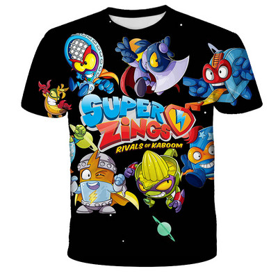 2022 година Super Zings T Shirt Детска аниме игра Streetwear Детска тениска с къс ръкав Superzings Tshirt Детски дрехи Топове