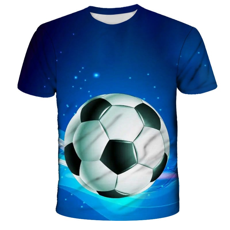 Kawaii Football 3D Prinditud T-särk Lastele Ümarkaelusega Suvine mood T-särk Poiss Tüdruk Unisex Lahtised Sport Lasteriided T-särgid