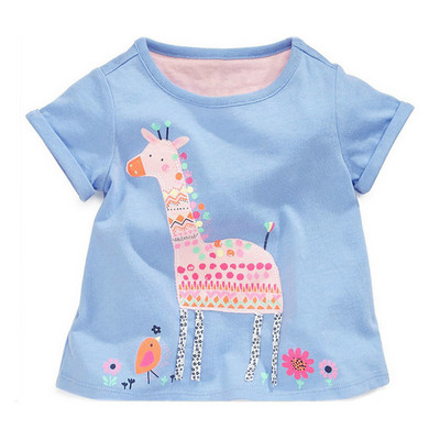 Jauni Bērnu meiteņu T krekls Vasaras Bērnu Kokvilnas Topi Toddler T-krekli Apģērbi Bērnu Apģērbi Karikatūras T-krekli Īsām piedurknēm 2-9G