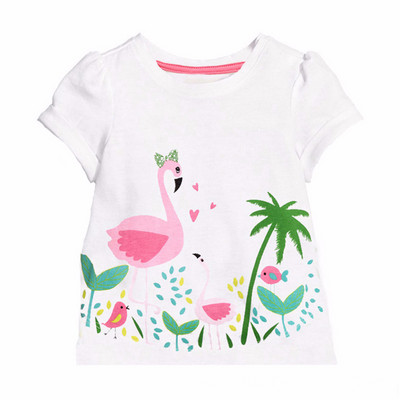 Jauni Bērnu meiteņu T krekls Vasaras Bērnu Kokvilnas Topi Toddler T-krekli Apģērbi Bērnu Apģērbi Karikatūras T-krekli Īsām piedurknēm 2-9G