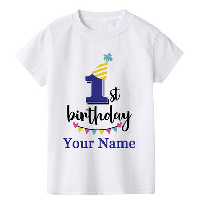 Dječakov rođendanski broj Ime Crtani broj majice 1 2 3 4 5 6 7 8 9 Grafička dječja odjeća Dječje rođendanske majice Smiješni poklon