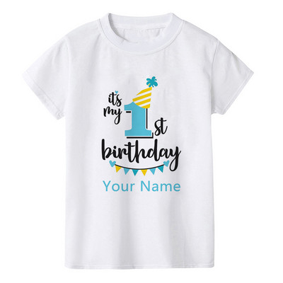 Dječakov rođendanski broj Ime Crtani broj majice 1 2 3 4 5 6 7 8 9 Grafička dječja odjeća Dječje rođendanske majice Smiješni poklon