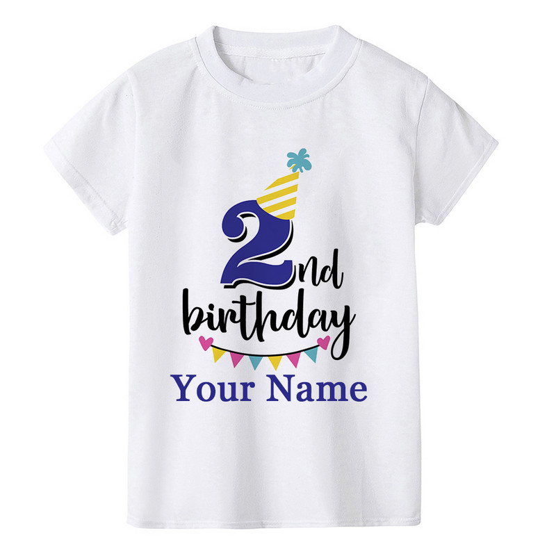 Dječakov rođendanski broj Ime Crtani broj majice 1 2 3 4 5 6 7 8 9 Grafička dječja odjeća Dječje rođendanske majice Smiješni poklon