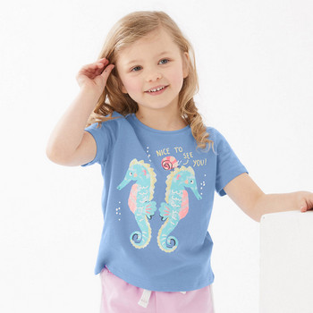 Βαμβακερά μπλουζάκια για κοριτσάκι 2-8 ετών Χαριτωμένα παιδικά μπλουζάκια με στάμπα μονόκερου για κορίτσια Παιδικά καλοκαιρινά κοντομάνικα μπλουζάκια Βρεφικά ρούχα