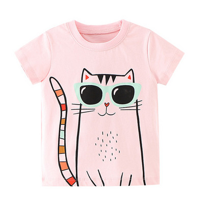 Pamučne majice za djevojčice od 2 do 8 godina, slatka dječja majica s printom jednoroga za djevojčice, dječja ljetna majica kratkih rukava, dječja odjeća