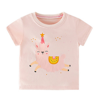 Pamučne majice za djevojčice od 2 do 8 godina, slatka dječja majica s printom jednoroga za djevojčice, dječja ljetna majica kratkih rukava, dječja odjeća