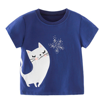 Pamučne majice za djevojčice od 2 do 8 godina, slatka dječja majica s printom jednoroga za djevojčice, dječja ljetna majica kratkih rukava, dječja odjeća