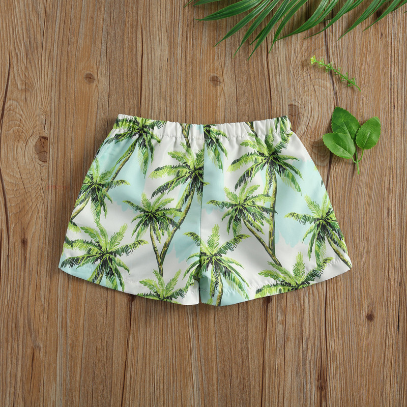 2020-12-10 Lioraitiin Dječje kratke hlače od 1 do 5 godina, kamuflažni donji dio hlača s printom palme