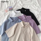 Dámske košele, jednoduché, základné, nový dizajn, kórejská móda, vysokoškolské vrecká, letné, univerzálne, ležérne, trendy, dámske košele, útulné, s kapucňou