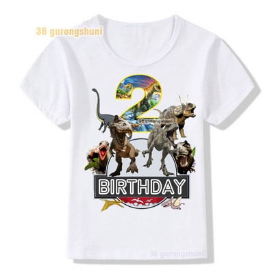 Tričko pre chlapcov, tričká k narodeninám, detské tričko s kresleným dinosaurom pre 2, 3, 4, 5 rokov, topy pre dievčatá, tričká, detské oblečenie.