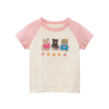2023 Καλοκαίρι 2-8 ετών Παιδικά κοριτσάκια με κοντό μανίκι μπλουζάκια με στάμπες για κοριτσάκι Κορυφαία μπλουζάκια κοριτσάκι για παιδιά Παιδικά ρούχα για κοριτσάκια