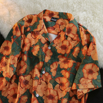 Košele Dámske Vrecká Univerzálne Retro Vintage Nový Dizajn Letné Štýlové Streetwear Útulné Tričká Ženy Kvetinové Ležérne Jednoduché Bf