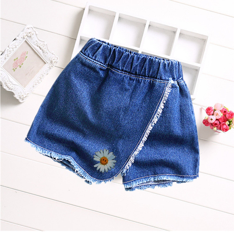 Nove ljetne dječje kratke traper kratke hlače za djevojčice Fashion Girl Short Princess Jeans Dječje hlače Kratke hlače za djevojčice Odjeća za djevojčice s cvijećem
