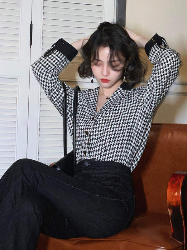 Ženske košulje s dugim rukavima Vintage Ženske prikladne jesenske Mujer Ropa Ležerni korejski stil Ugodna moda Elegantan dizajn