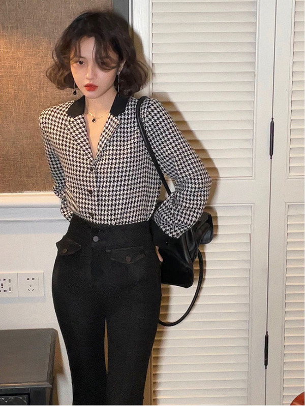 Ženske košulje s dugim rukavima Vintage Ženske prikladne jesenske Mujer Ropa Ležerni korejski stil Ugodna moda Elegantan dizajn