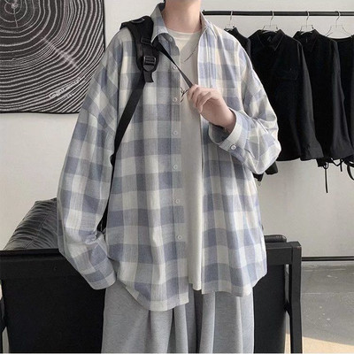 Ingek, Női, alkalmi, kockás utcai ruházat, tavaszi divat, koreai stílus, egyszerű diákok, harajuku, női zsebek, alapkivitel