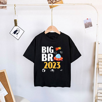 Big Brother 2023 Детска тениска с принт Обява за бебе Детска тениска Горнища за момчета Тениска с къс ръкав за малко дете Ежедневни дрехи