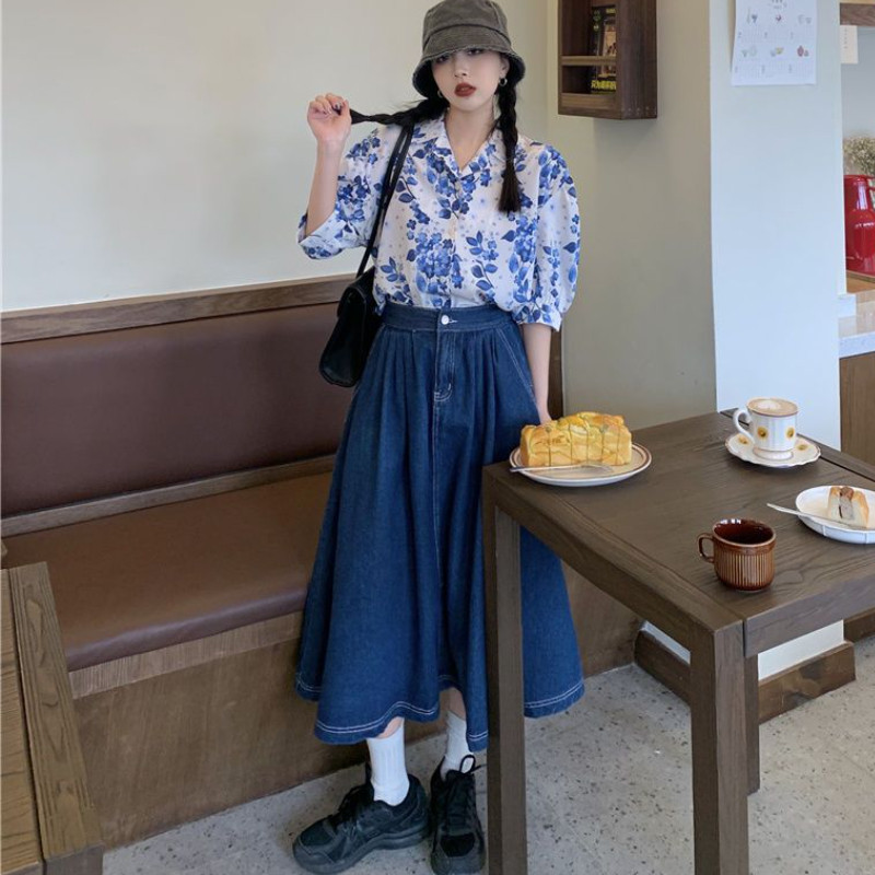 Dámske košele s vrúbkovaným vzorom, jemné voľné, módne, elegantné, francúzske, ležérne, letné, estetické, streetwear, univerzálne, pre ženy