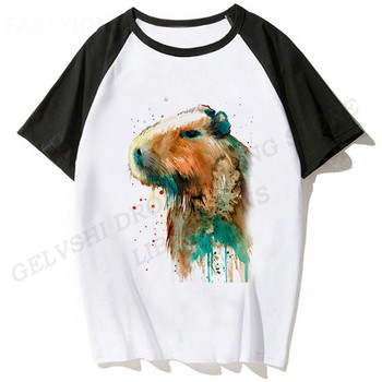 Capybara 3d Print T-shirt Boys Girls Fashion T-shirts Детски хип-хоп горни тениски Capybara Tshirt Funny Hip Hop Camiseta Animal Tshirt