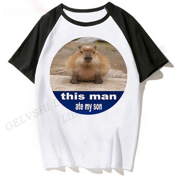 Μπλουζάκι Capybara 3d Print Μπλουζάκια για αγόρια για κορίτσια Μόδα μπλουζάκια Παιδικά Hip Hop Top Tees Capybara TSshirt Αστεία Hip Hop Camiseta Animal Tshirt