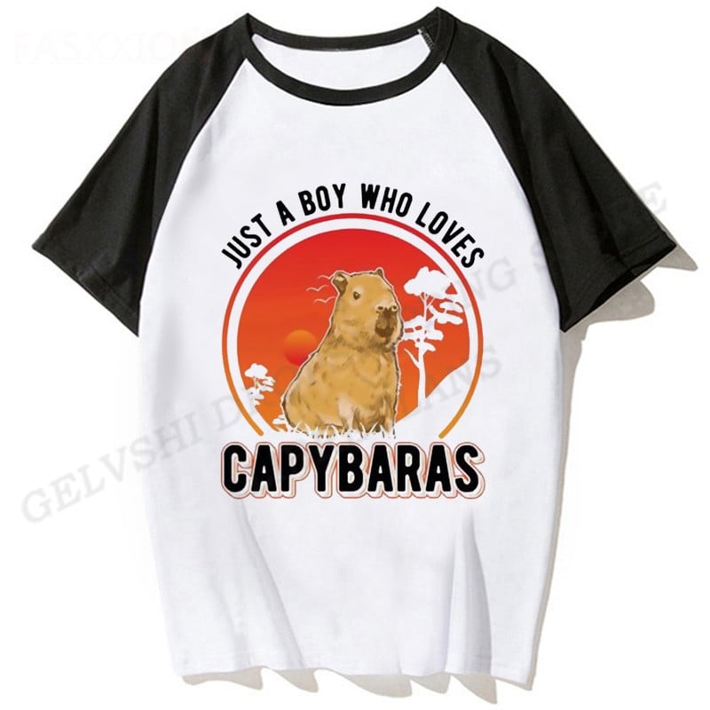 Capybara 3D Print Marškinėliai berniukams Merginoms Madingi marškinėliai Vaikiški Hip Hop Top Marškinėliai Capybara marškinėliai Juokingi hiphopo Camiseta gyvūnų marškinėliai