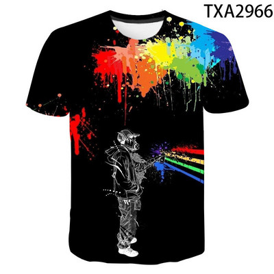 Μπλουζάκια Anime Grunge Graffiti τρισδιάστατη εκτύπωση Καλοκαιρινό μπλουζάκι Μόδα για παιδιά Casual αγόρια κορίτσια Kawaii Cartoons Στρογγυλή λαιμόκοψη Μπλουζάκια