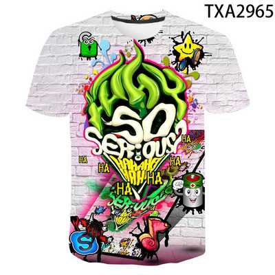 Μπλουζάκια Anime Grunge Graffiti τρισδιάστατη εκτύπωση Καλοκαιρινό μπλουζάκι Μόδα για παιδιά Casual αγόρια κορίτσια Kawaii Cartoons Στρογγυλή λαιμόκοψη Μπλουζάκια