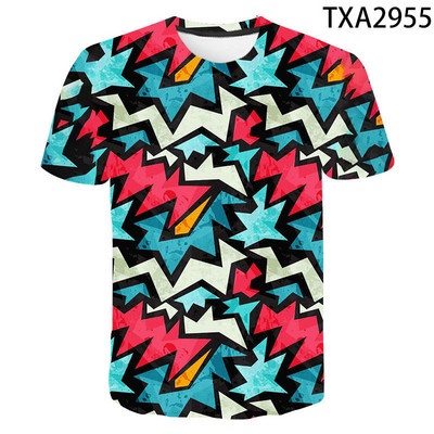 Μπλουζάκια Anime Grunge Graffiti τρισδιάστατη εκτύπωση Καλοκαιρινό μπλουζάκι Μόδα για παιδιά Casual αγόρια κορίτσια Kawaii Cartoons Στρογγυλή λαιμόκοψη Μπλουζάκια