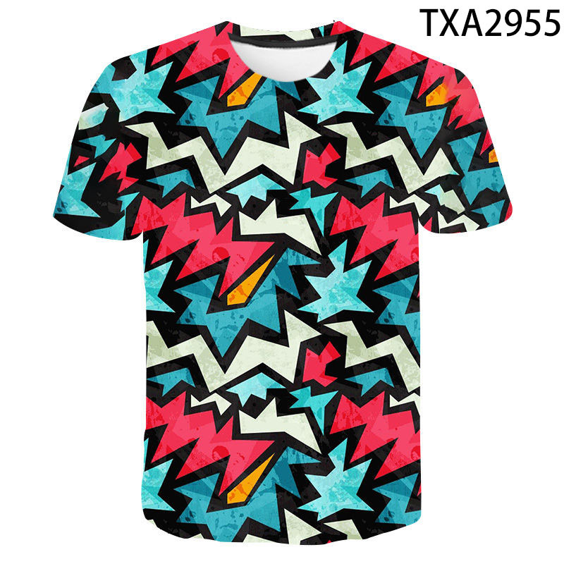 Μπλουζάκια Anime Grunge Graffiti τρισδιάστατη εκτύπωση Καλοκαιρινό μπλουζάκι Μόδα για παιδιά Casual αγόρια κορίτσια Kawaii Cartoons Στρογγυλή λαιμόκοψη Μπλουζάκια