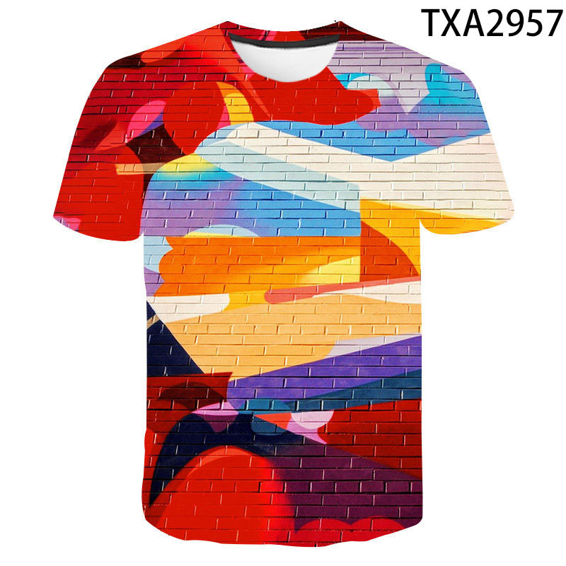 Μπλουζάκια Anime Grunge Graffiti τρισδιάστατη εκτύπωση Καλοκαιρινό μπλουζάκι Μόδα για παιδιά Casual αγόρια κορίτσια Kawaii Cartoons Στρογγυλή λαιμόκοψη Μπλουζάκια