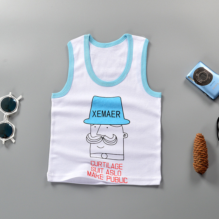 Βρεφικά μπλουζάκια Παιδικό γιλέκο Αγόρια Κοριτσίστικα καλοκαιρινά μπλουζάκια Αμάνικο τανκ Καμισόλες Μασίφ μπλουζάκι για μωρά Μέγεθος 90-140cm DS19