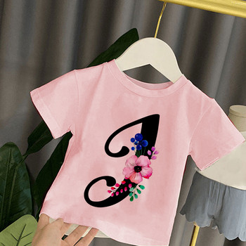 Παιδικό μπλουζάκι κοριτσάκι Καλοκαιρινό μωρό με γράμματα φυτικά μπλουζάκια για νήπια Ρούχα Παιδικά ρούχα Μπλουζάκια κινουμένων σχεδίων κοντομάνικα καθημερινά ρούχα