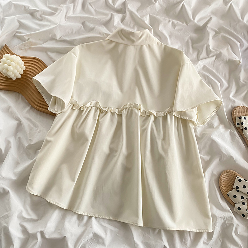 Košulje kratkih rukava Ženske nepravilne 3D cvjetne dekoracije Retro Kawaii Sveučilišna moda Ležerna mlada nježna blagdanska majica