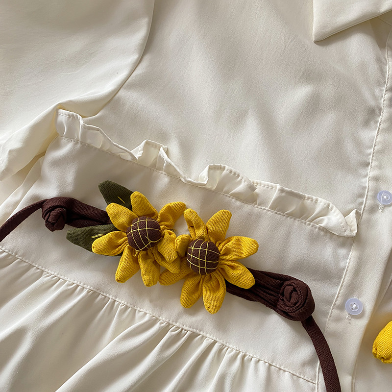 Košulje kratkih rukava Ženske nepravilne 3D cvjetne dekoracije Retro Kawaii Sveučilišna moda Ležerna mlada nježna blagdanska majica