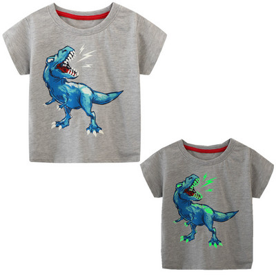 Παιδικά Παιδικά Casual Ρούχα Unisex Βρεφικό καλοκαιρινό μπλουζάκι Cartoon Excavator Μπλούζες με στάμπα μπλουζάκια βαμβακερά μπλουζάκια για κορίτσια Αγόρια