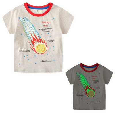 Παιδικά Παιδικά Casual Ρούχα Unisex Βρεφικό καλοκαιρινό μπλουζάκι Cartoon Excavator Μπλούζες με στάμπα μπλουζάκια βαμβακερά μπλουζάκια για κορίτσια Αγόρια