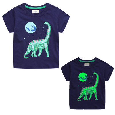 Παιδικά Παιδικά Casual Ρούχα Unisex Βρεφικό καλοκαιρινό μπλουζάκι Cartoon Excavator Μπλούζες με στάμπα μπλουζάκια βαμβακερά μπλουζάκια για κορίτσια Αγόρια