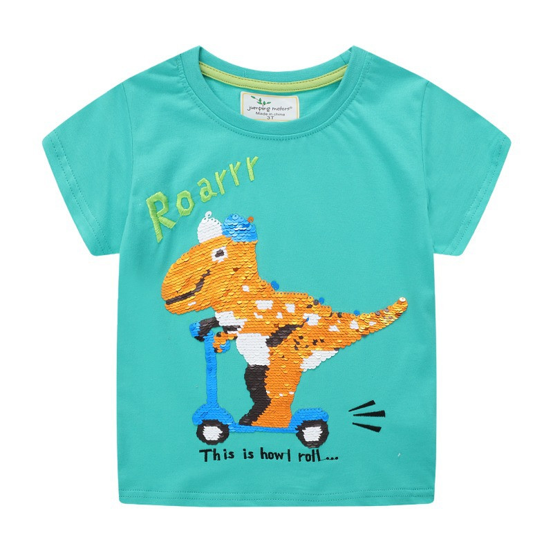 Παιδικά Παιδικά Casual Ρούχα Unisex Βρεφικό καλοκαιρινό μπλουζάκι Cartoon Excavator Μπλούζες με στάμπα μπλουζάκια βαμβακερά μπλουζάκια για κορίτσια Αγόρια