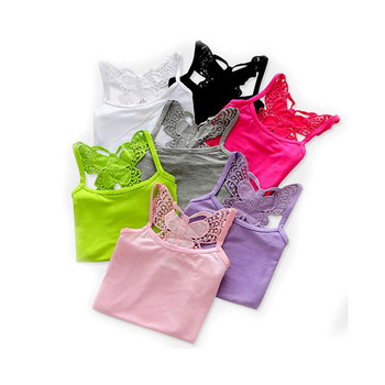 Καλοκαιρινά Παιδικά Εσώρουχα Γιλέκο Μοντέλο Μπλούζες για Κορίτσια Μπλουζάκια για κορίτσια σε χρώμα καραμέλα Εφηβικό εσώρουχο Baby Camisole Ρούχα 6 8 10