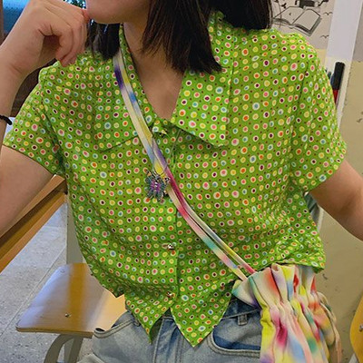 Košulja Ženska Ljetna Točkasta Slobodno vrijeme Raznovrsna Individualistička košulja u korejskom stilu Femme Studentice Elegantne Hot Sale Klasične novonastale