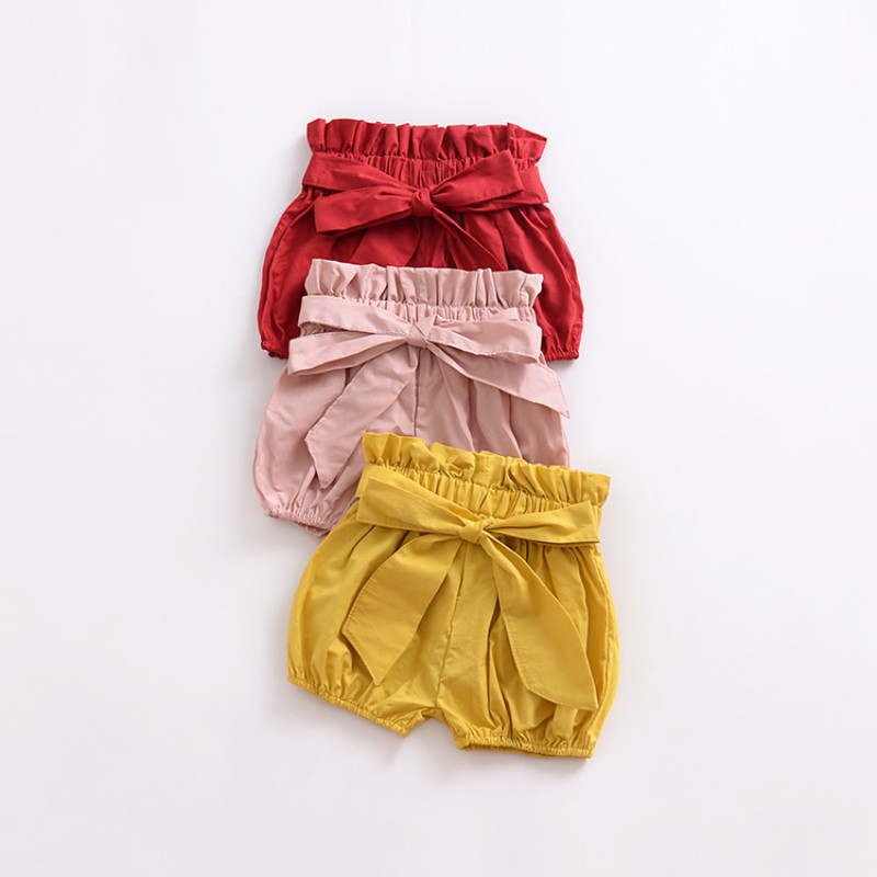 Καλοκαιρινό σορτς για μικρά κορίτσια Βρεφικά σορτς από μασίφ βαμβακερό παιδικό σορτς Big bowknot Baby Bloomers PP σορτς