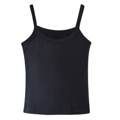 Nauji vasariniai vaikiški apatiniai Modaliniai mergaičių apatiniai marškinėliai grynos spalvos liemenė, vaikiški „Camisole Tee“ apatiniai marškinėliai 2–12 metų