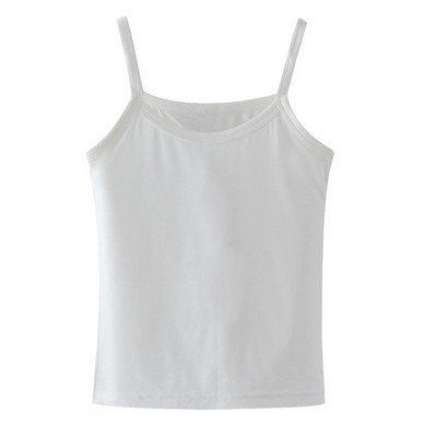 Nauji vasariniai vaikiški apatiniai Modaliniai mergaičių apatiniai marškinėliai grynos spalvos liemenė, vaikiški „Camisole Tee“ apatiniai marškinėliai 2–12 metų