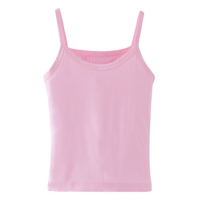 Nauji vasariniai vaikiški apatiniai Modaliniai mergaičių apatiniai marškinėliai grynos spalvos liemenė, vaikiški „Camisole Tee“ apatiniai marškinėliai 2–12 metų