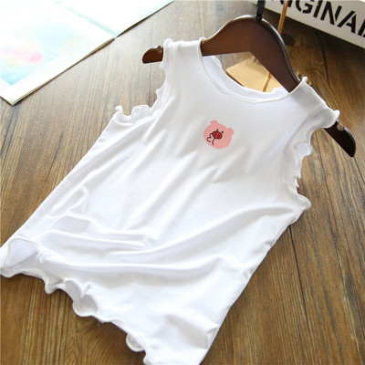 Pleteni prsluk za djevojčice od 1-7 godina, ljetna, dječja kućna odjeća na tregere, modna majica za bebe od mekane modalne tkanine, slatka